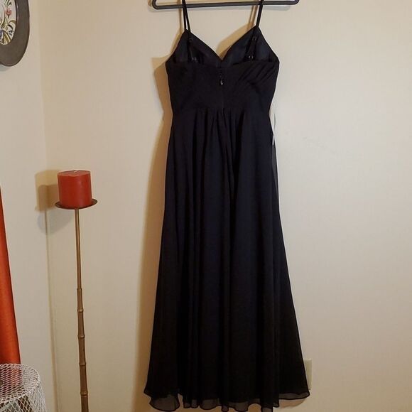 NWT Azazie Shannon black maxi gown size C (US Medium) - Picture 8 of 9